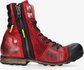 Yellow cab | Industrial 12-c red high lace up boot - black sole | Maat: 44