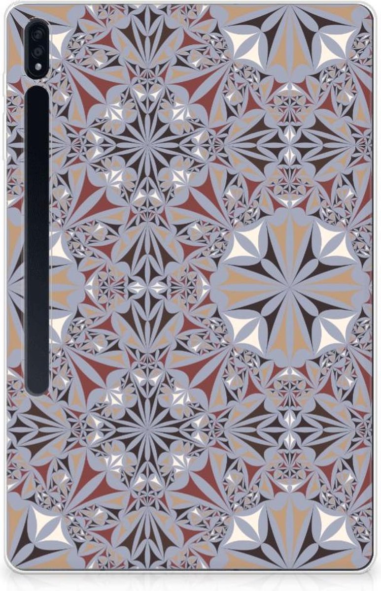 Samsung Galaxy Tab S7 Plus | S8 Plus Tablet Back Cover Flower Tiles