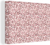 Tableau Tableau Imprimé Panthère - Rose - Chic - 80x60 cm - Décoration murale