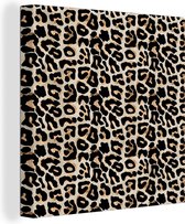 Tableau sur toile imprimé animalier - Panthère - Chic - 20x20 cm - Décoration murale