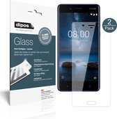 dipos I 2x Pantserfolie helder compatibel met Nokia 8 Beschermfolie 9H screen-protector