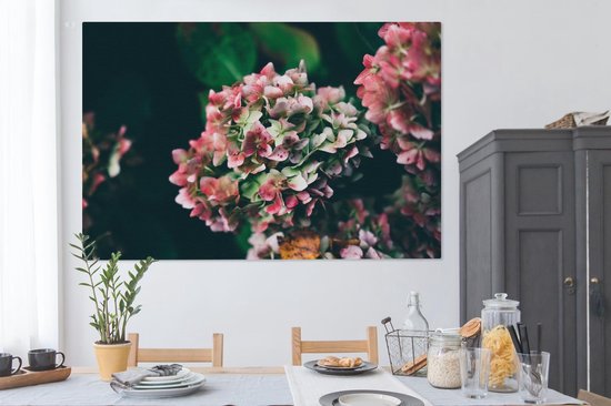 Toile Peinture Roses - Plante - Wit - 180x120 cm - Décoration murale XXL