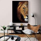 Poster Blue Eyes Lion - Plexiglas - Meerdere Afmetingen & Prijzen | Wanddecoratie - Interieur - Art - Wonen - Schilderij - Kunst