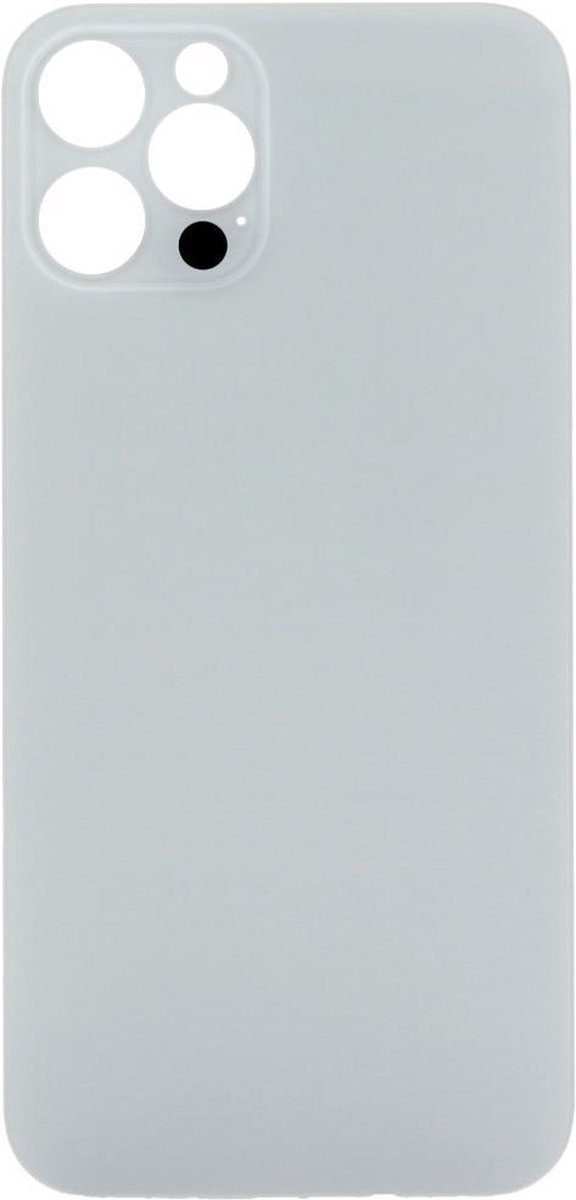 iPhone 12 Pro Max - Achterkant glas / Back cover glas / Behuizing glas - Big Hole - Wit