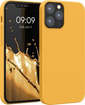 kwmobile telefoonhoesje voor Apple iPhone 12 / 12 Pro - Hoesje met siliconen coating - Smartphone case in mango