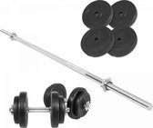 Gorilla Sports Halterset 60 kg - Kunststof - Halters met Gewichten - 30 mm
