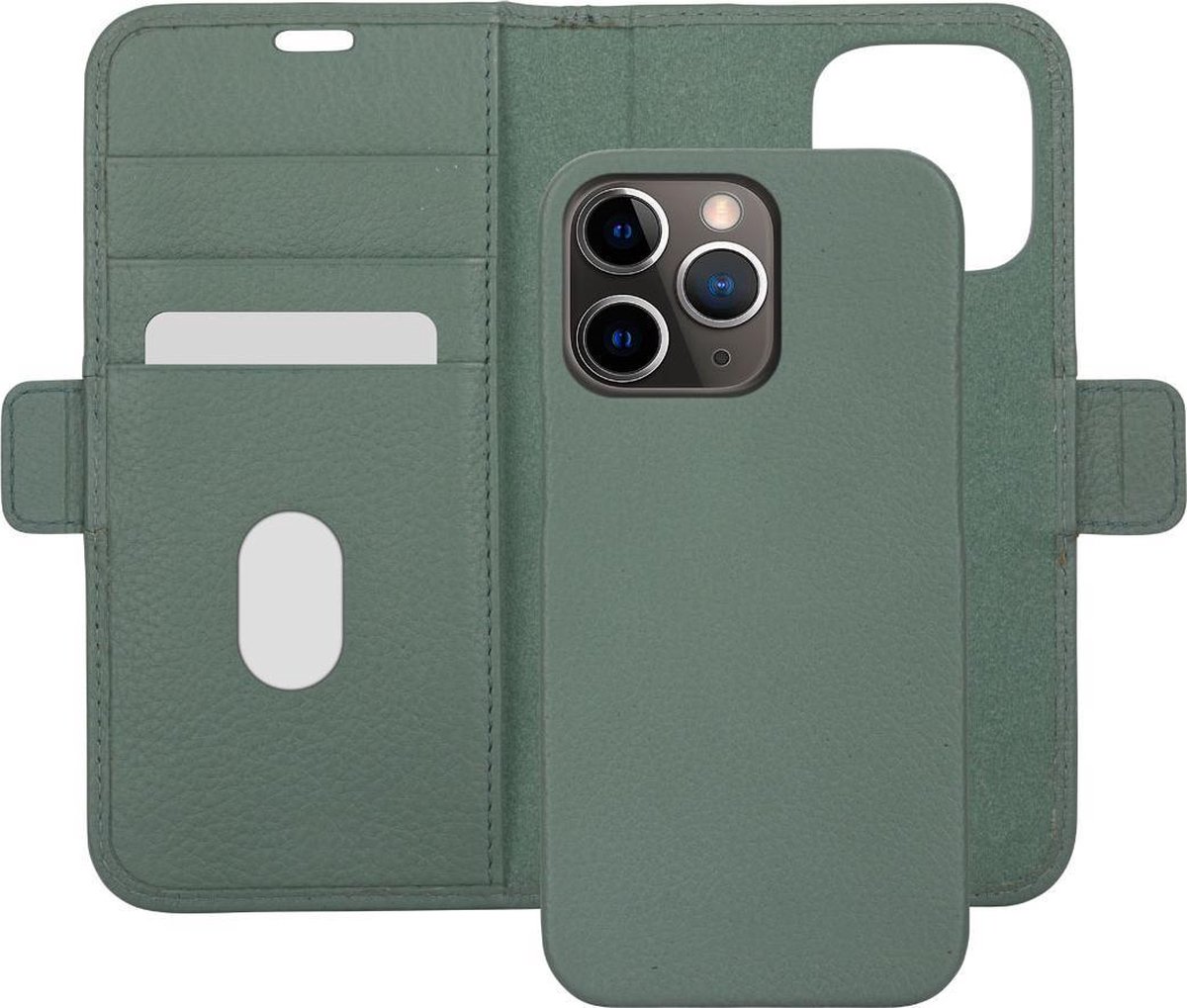 iPhone 13 Pro Bookcase hoesje - dbramante1928 - Effen Groen - Leer