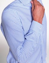 Steppin' Out Herfst/Winter 2021  Brushed Cotton Cutaway Shirt Mannen - Regular Fit - Katoen - Blauw (XL)