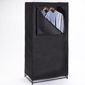 Wooners® Garderobekast opvouwbaar - Kledingkast - 148 x 70 x 46 cm - Zwart