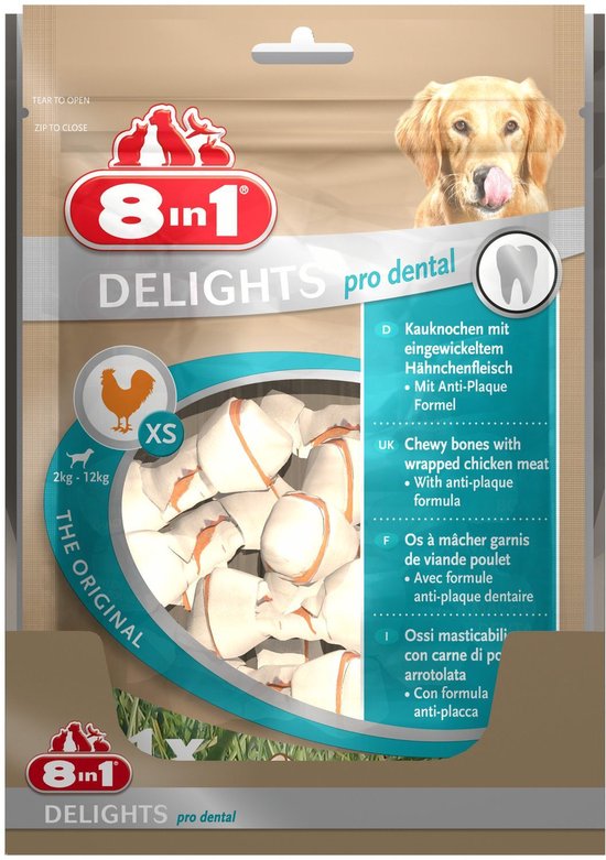 Snack Per Cani Di Piccola Taglia 8in1 Delights Chewy Braids - Bocconcini Di Pelle Di Manzo E Pollo, Sacchetto Da 75g (5 Pezzi) - Foto 11