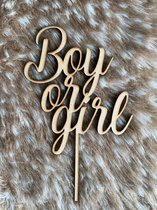 Taarttopper Boy or Girl onbehandeld - Gender reveal