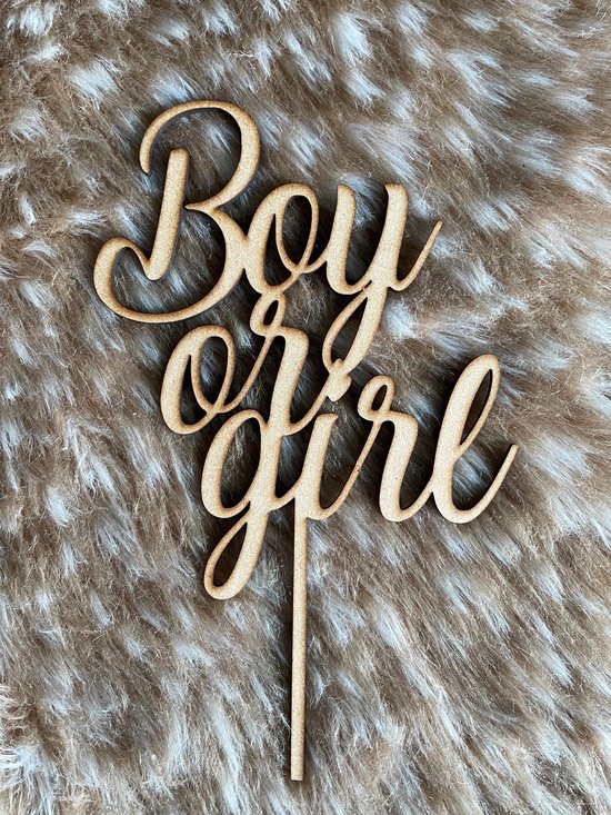 Foto: Taarttopper boy or girl onbehandeld gender reveal