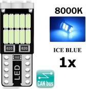 1 STUKS - W5W - T10 Led Lamp ICE BLUE 8000K Canbus 5W5 | W5W | 450 Lumen | Type T26450-I | Led Signal Light | 12V | 24V | 168 | 194 | 2x | Stadslicht | Kentekenplaat Verlichting |