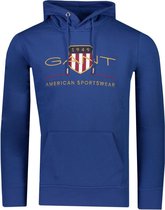 Gant Sweater Blauw Normaal - Maat L - Heren - Herfst/Winter Collectie - Katoen;Polyester