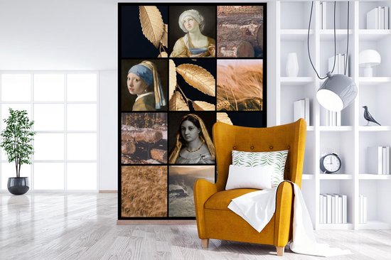 Papier peint - Papier peint photo - Collage - Or - Largeur 160 cm x Hauteur 240 cm