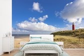 Behang - Fotobehang Strand - Natuur - Vuurtoren - Breedte 600 cm x hoogte 400 cm