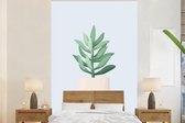Behang - Fotobehang Planten - Vetplant - Pastel - Breedte 145 cm x hoogte 220 cm