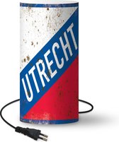 Lamp FC Utrecht - Utrecht - Voetbal - 54 cm hoog - Ø25 cm - Inclusief LED lamp