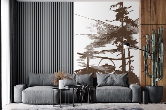Behang - Fotobehang Koken - Zee - Berg - Breedte 170 cm x hoogte 260 cm
