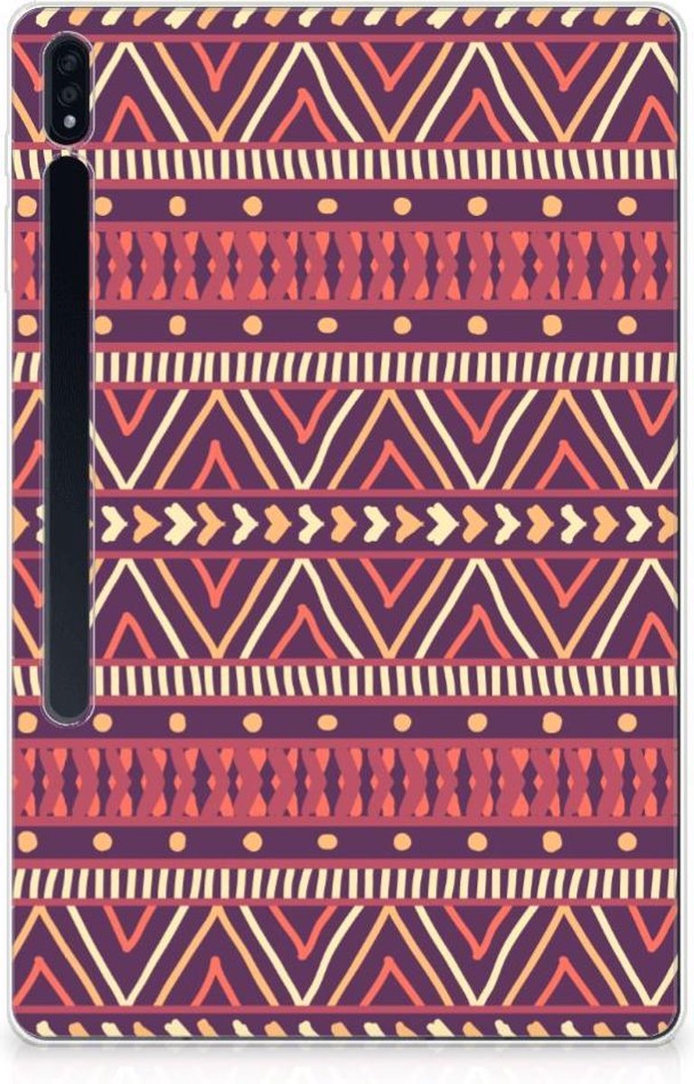 Samsung Galaxy Tab S7 Plus | S8 Plus Hippe Hoes Aztec Paars