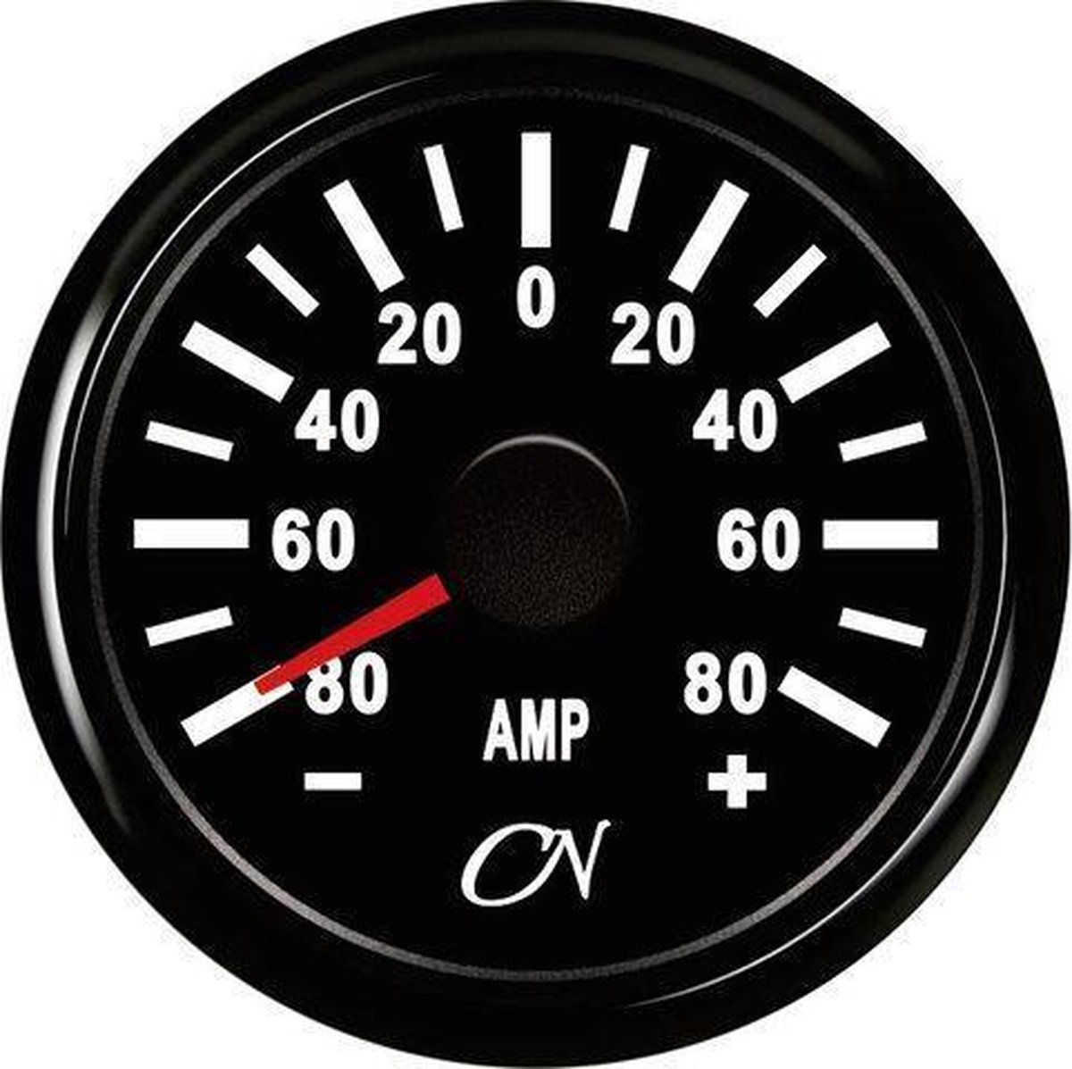 CN zwarte Ampèremeter Ø52mm 8-32V