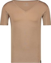 RJ Bodywear Sweatproof T-shirt diepe V-hals (oksels) - beige -  Maat: M