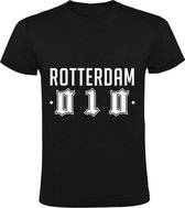 Rotterdam 010 Stadswapen Heren t-shirt | Zwart