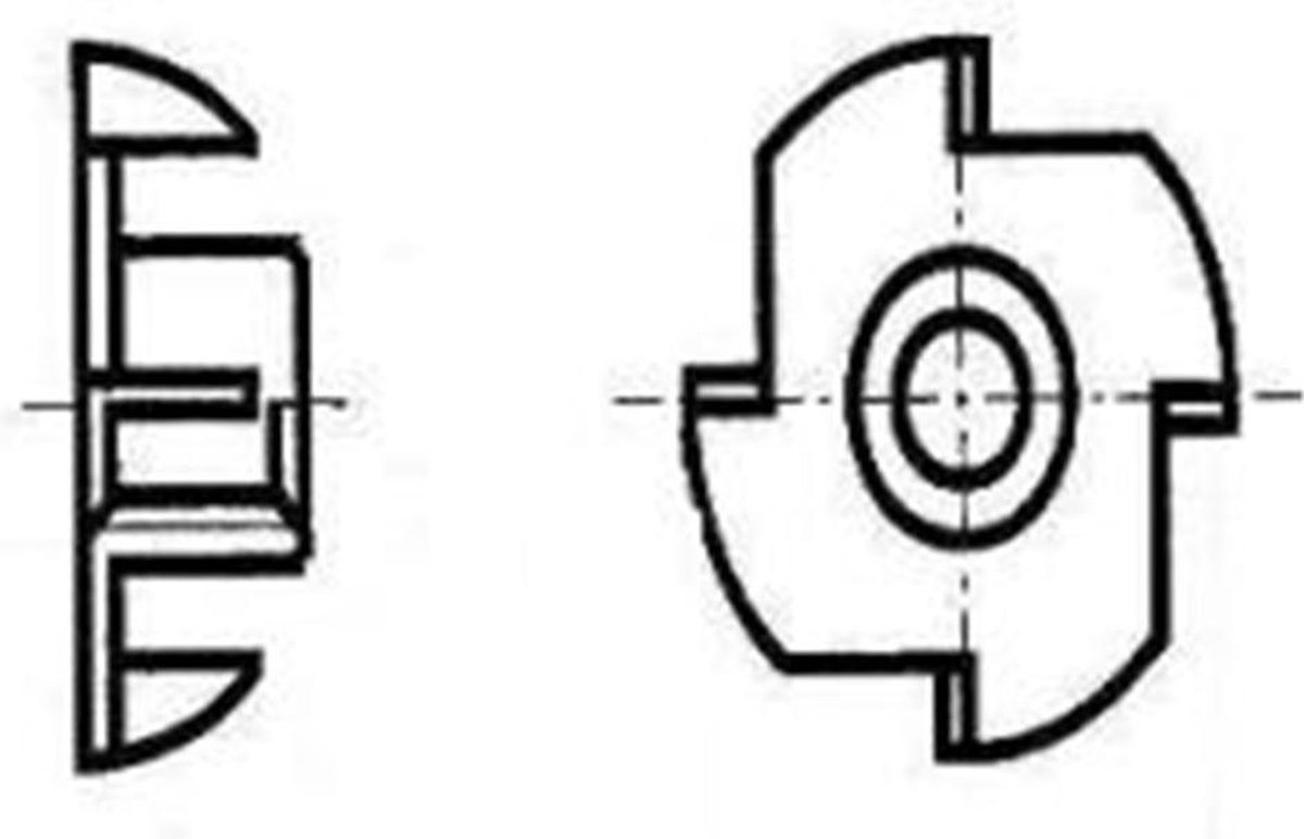 Inslagmoer M4 Elvz - 200 stuks