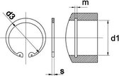 Borgring Din472 72X2,5Mm V Boring - 10 Stuks