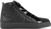 Hassia Vrouwen Suède Sneakers / Damesschoenen 301260 - Zwart - Maat 39