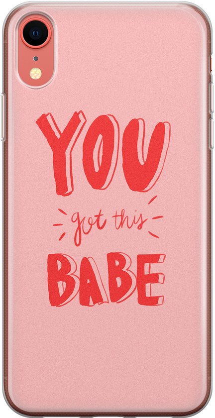 Coque iPhone XR - Où aller ensuite | Étui | Étui en Siliconen TPU | Couverture arrière transparente