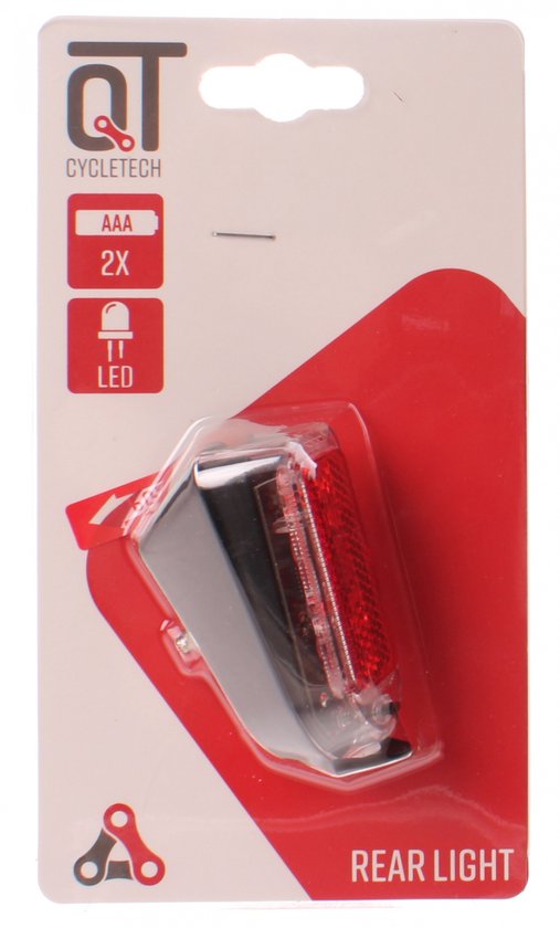 Cycle Tech Achterlicht Spatbord 4 Lumen Batterij Led Zwart — afbeelding 3