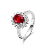 Parte Di Me Mia Colore Dames Ring Zilver - RoodZilverkleurig - 17.25 mm /  maat 54
