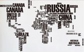 ElitDeco Verwijderbare Muursticker | World in Words - 2x 60x90CM | Muurdecoratie | Wanddecoratie | Raamsticker