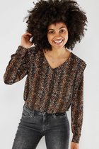 Mexx Blouse Blouse Ls Gn0409016w Brown Dames Maat - XXL