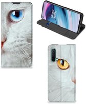 Bookcover OnePlus Nord CE 5G Smart Case Witte Kat