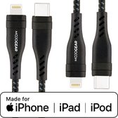 MOJOGEAR Apple Lightning naar USB-C Male kabel - 1.5 meter - Zwart