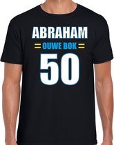 Verjaardag t-shirt ouwe bok 50 jaar - zwart - heren - vijftig jaar cadeau shirt Abraham M
