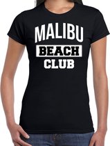 Malibu beach club zomer t-shirt voor dames - zwart - beach party / vakantie outfit / kleding / strand feest shirt XL