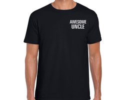 Awesome Uncle / geweldige oom cadeau t-shirt zwart op borst - heren - kado shirt / verjaardag cadeau XL