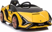 Lamborghini Sian Geel - MP4 scherm - Lambo deuren - Softstart | Elektrische Kinderauto | Met afstandsbediening