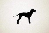 Bluetick Coonhound - Silhouette hond - XS - 19x28cm - Zwart - wanddecoratie