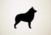 Schipperke - Silhouette hond - M - 60x62cm - Zwart - wanddecoratie