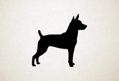 Rat Terrier - Silhouette hond - M - 60x62cm - Zwart - wanddecoratie