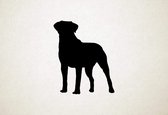 Valley Bulldog - Silhouette hond - L - 92x75cm - Zwart - wanddecoratie