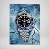 DEVICI Motiverende Wanddecoratie - Muurdecoratie - Rolex GMT-Master II Batgirl - Canvas Wall Art Ingelijste Wanddecoratie Kantoor Ingelijste Kunstposters & Kunstprints