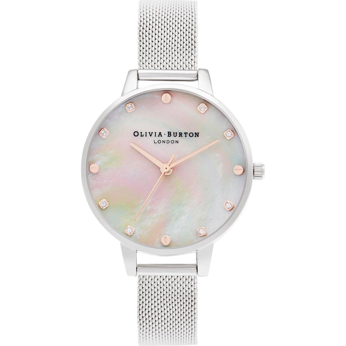 Olivia Burton Dames horloge analoog quartz One Size Zilver 32014923