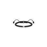 Thomas Sabo Unisex-Armband 925 Zilver, Perlon/Nylon 28 Obsidian One Size 88285492