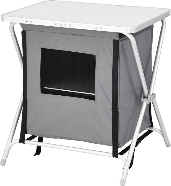 Campingkast opvouwbaar 64x60x45 cm donkergrijs van Camp — afbeelding 5
