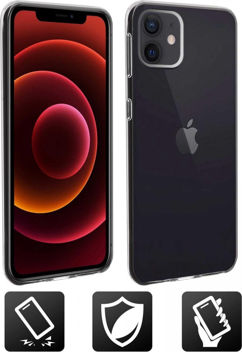 Akashi, Hoesje Geschikt voor Apple iPhone 12 Mini Ultrafijn zacht siliconen, Transparant